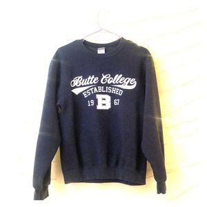 Dark Blue Butte College Pullover Sweatshirt